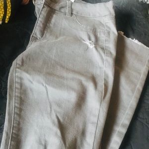 Dark grey skinny ripped jeans